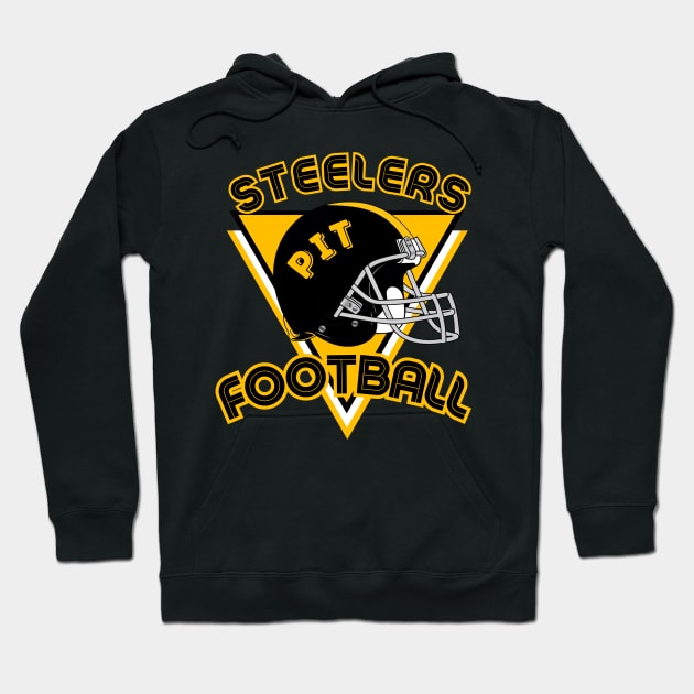 Pittsburgh Football Vintage Style Hoodie by Borcelle Vintage Apparel 